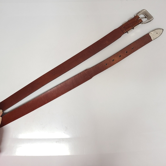 Johnston & Murphy #8823 Italian Calfskin Belt Cognac Sz 36 - Picture 11 of 15